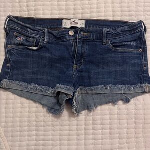 Hollister Indigo Frayed Denim Shorts